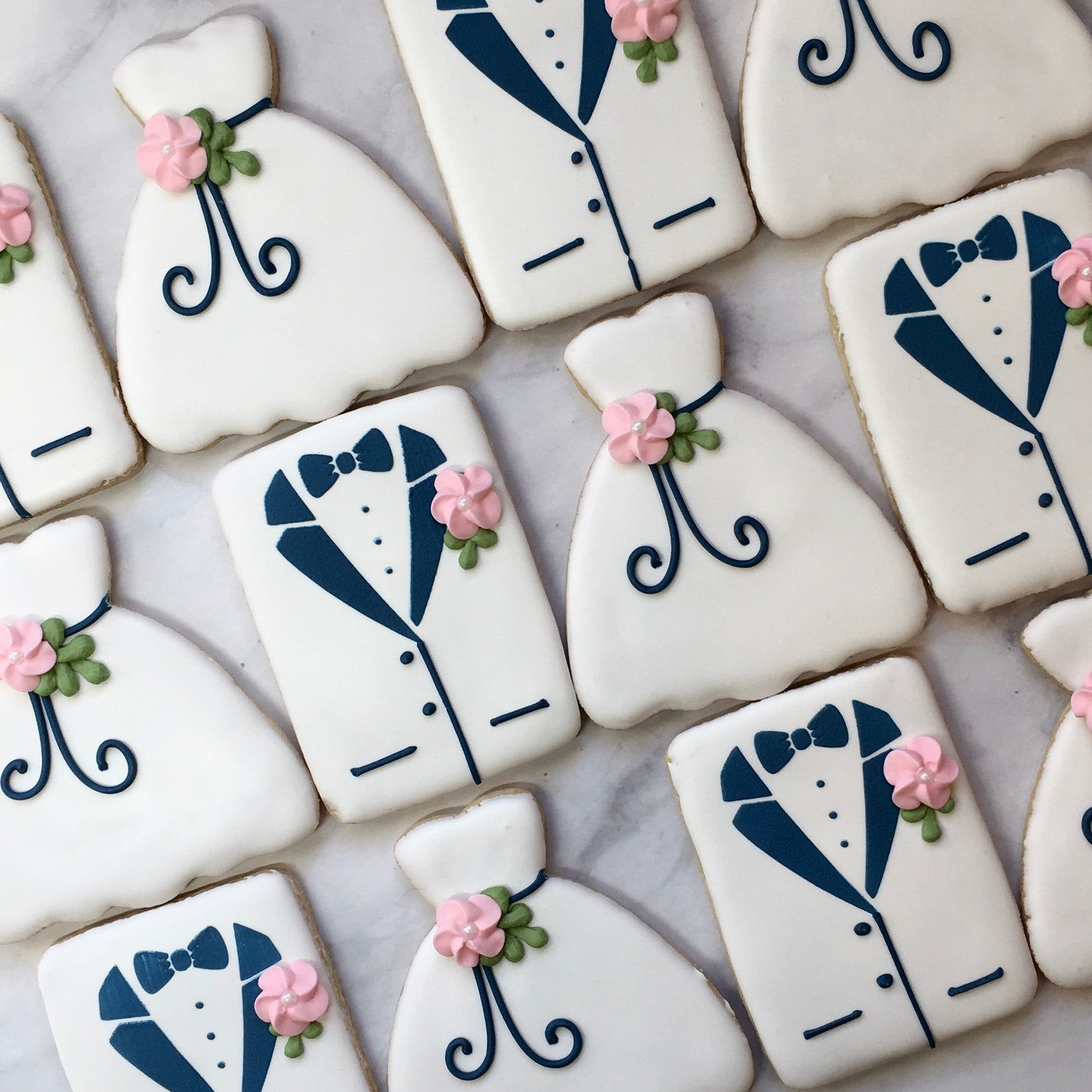 Baked Goods :: Bride & Groom Wedding Cookies - 1 dozen