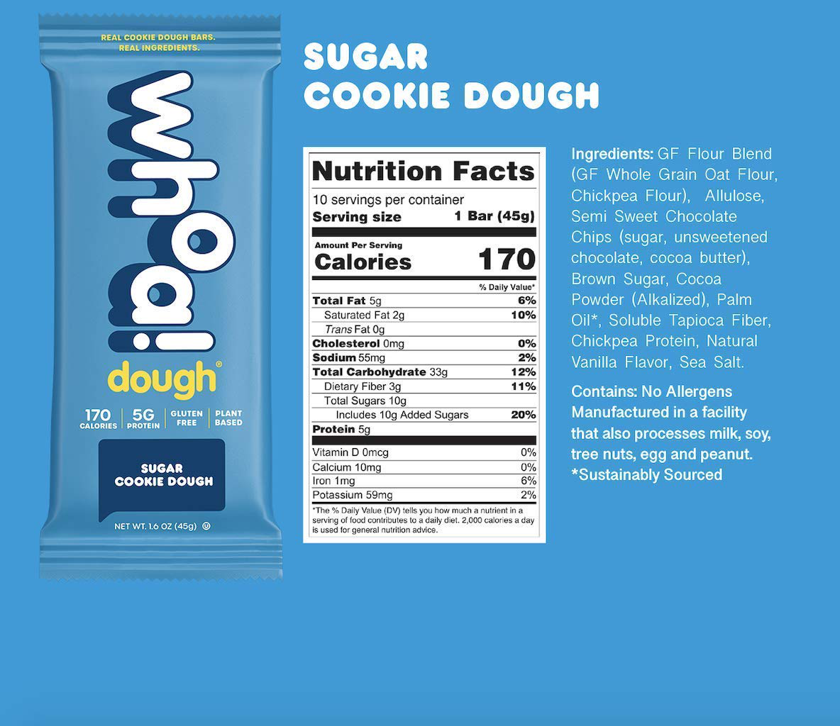 Whoa! Dough - Cookie Dough Bar, 1.6oz